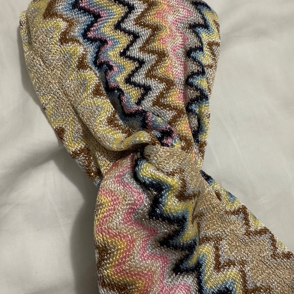 Missoni Zigzag Headband Multicolor Knit Twist Front Authentic main image 3